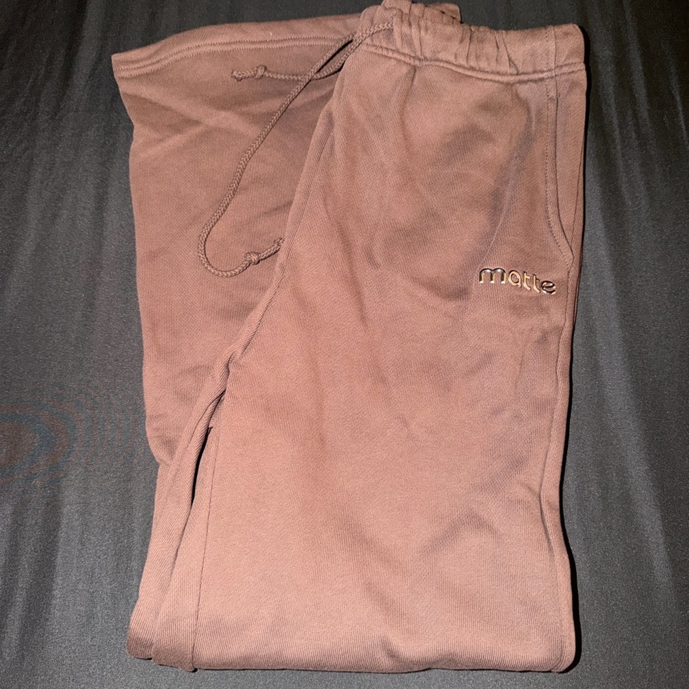 MATTE COLLECTION WIDE LEG SWEATPANTS
